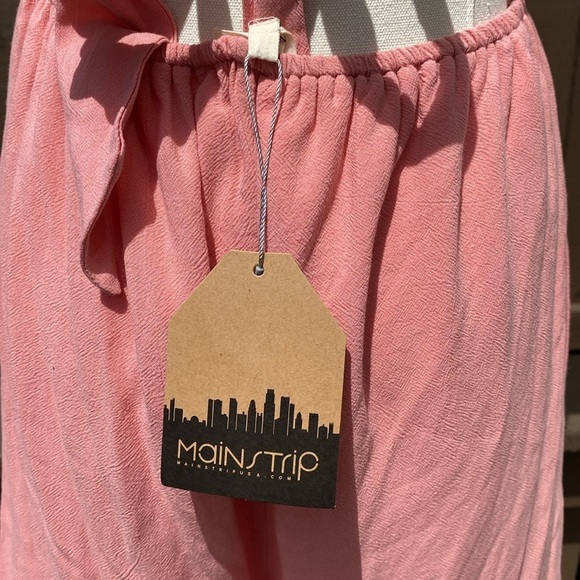 Wide leg Crop Jumpsuit in rose pink with sweetheart neckline size Small - Picture 13 of 15